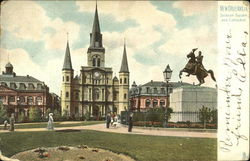 Jackson Square And Cathedral Postcard