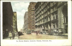 La Salle Street Looking North Postcard