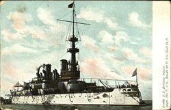 U. S. Battleship "Indiana" Postcard