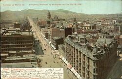 Looking Up Market St Postcard