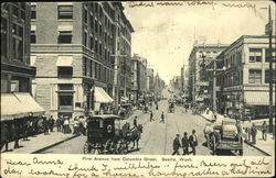 First Avenue From Columbia Street Seattle, WA Postcard Postcard