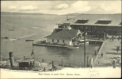 Boat House At Leshi Park Seattle, WA Postcard Postcard