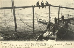 Salmon traps, Columbia River Postcard