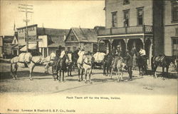 Pack team off for the mines Valdez, AK Postcard Postcard