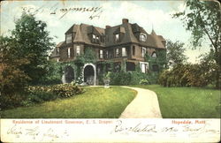 Residence Of Lieutenant Governor Hopedale, MA Postcard Postcard