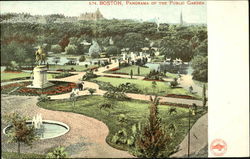 Panorama Of The Public Garden Postcard