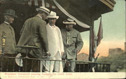 President Roosevelt Passing Through The Canal Zone Postcard