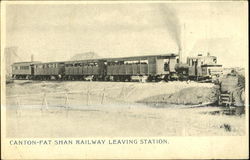 Canton-Fat Shan Railway Leaving Station Postcard