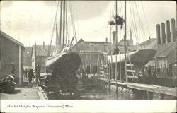 Hauled Out For Repairs Gloucester, MA Postcard Postcard