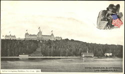 Hotel Champlain Bluff Point, Lake Champlain Plattsburgh, NY Postcard Postcard