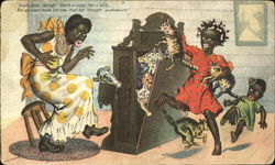 Jocular Jinks Of Kornelia Kings Black Americana Postcard Postcard