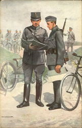 Regiment Wielrijders Bicycles Postcard Postcard