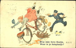 Stop Mijn Lieve Kaatje, Waar Is Je Fietsplaatje? Bicycles Postcard Postcard