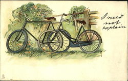 Two Bicycles Postcard Postcard