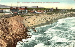 Ocean Beach From Cliff House Postcard