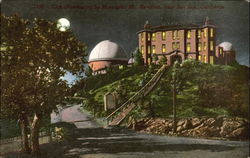 Lick Observatory By Moonlight, Mt. Hamilton San Jose, CA Postcard Postcard