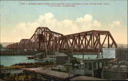 Double Track Steel Drawbridge Over Columbia River, North Bank Road Vancouver, WA Postcard Postcard