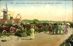 Scene On Ocean Boulevard Cliff House San Francisco, CA Postcard Postcard