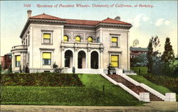 Residence Of President Wheeler, Univrsity of California Postcard