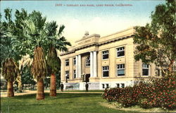 Library And Park Postcard