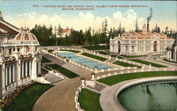 Cascade Court And Geyser Basin Alaska-Yukon-Pacific Exposition Postcard