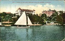 Sailing On The Lake, Westlake Park Postcard