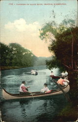 Canoeing On Black River Seattle, WA Postcard Postcard