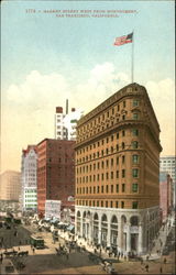 Market Street West From Montgomery San Francisco, CA Postcard Postcard