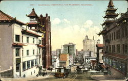 California Street Hill San Francisco, CA Postcard Postcard