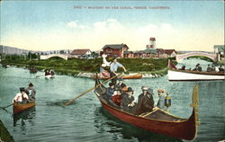 Boating On The Canal Postcard