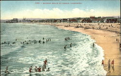 Bathing Beach Venice, CA Postcard Postcard