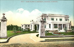 Home Of John D. Spreckles Coronado, CA Postcard Postcard