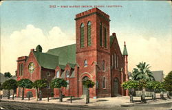 First Baptist Church Fresno, CA Postcard Postcard