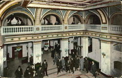 Lobby New Washington Hotel Postcard