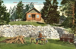 A Cabin In The Mountains Postcard