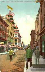 Street Scene In Chinatown San Francisco, CA Postcard Postcard