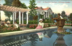 A Beautiful Southern California Garden Postcard