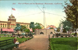 Part Of Plaza And The Bandstand Watsonville, CA Postcard Postcard