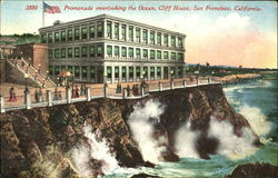 Promenade Overlooking The Ocean, Cliff House Postcard