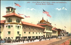 Front View Of Bath House Casino And Auditorium Redondo Beach, CA Postcard Postcard