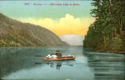 Boating On A Mountain Lake Scenic, ID Postcard Postcard