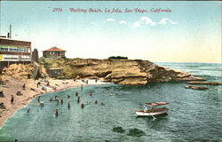 Bathing Beach, La Jolla San Diego, CA Postcard Postcard