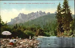 The Crags From Sacramento River, Shasta Route Postcard