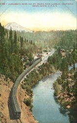 Sacramento River And Mt. Shasta From Castle Mount Shasta, CA Postcard Postcard