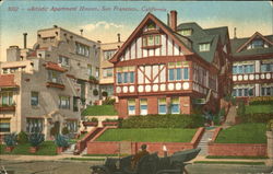 Artistic Apartment Houses San Francisco, CA Postcard Postcard