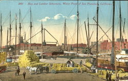 Hay And Lumber Schooners Postcard