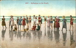 Reflections On The Beach Swimsuits & Pinup Postcard Postcard