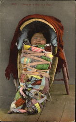 Snug As A Bug In A Rug Native Americana Postcard Postcard