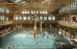 Swimming Baths Sacramento, CA Postcard Postcard