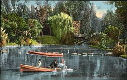 Motor Boating At Eastlake Park Postcard